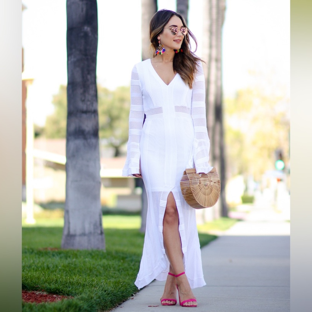 Venus lace crochet maxi dress